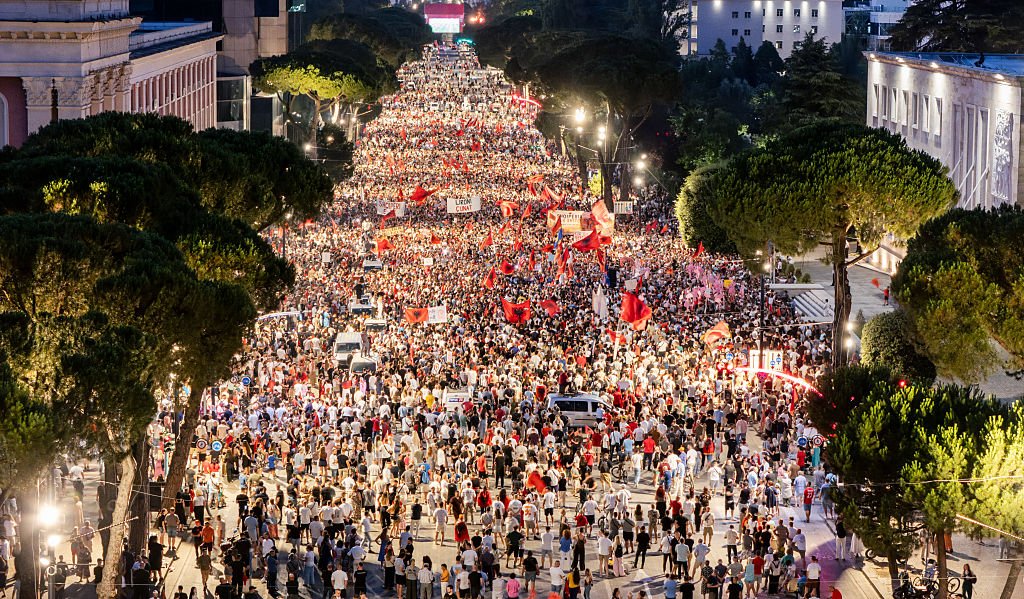 albania proteste gettyimages 2284171459